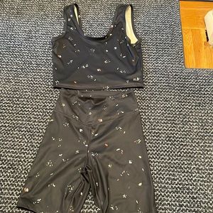 Womens biker shorts set